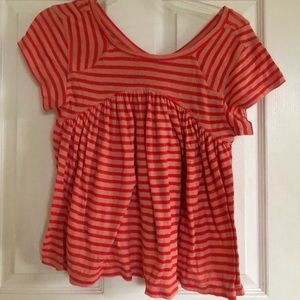 Free people orange striped shirt